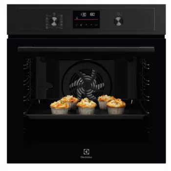 Horno eléctrico integrable Electrolux EOD4P57H — 72 L, autolimpieza pirolítica, vapor y aire caliente, grill 2300W, negro