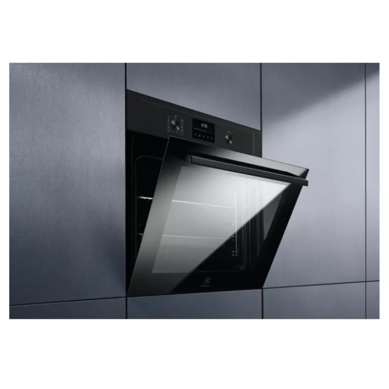Horno eléctrico integrable Electrolux EOD4P57H — 72 L, autolimpieza pirolítica, vapor y aire caliente, grill 2300W, negro