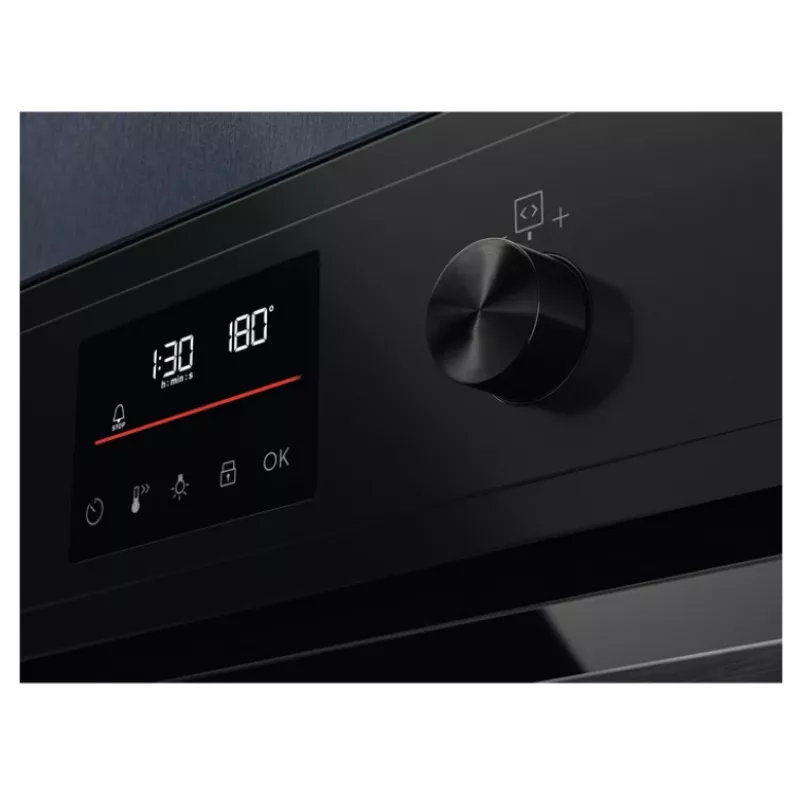 Horno eléctrico integrable Electrolux EOD4P57H — 72 L, autolimpieza pirolítica, vapor y aire caliente, grill 2300W, negro