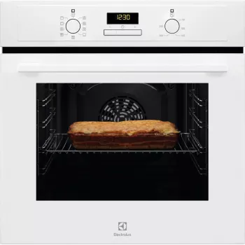 Horno eléctrico integrable Electrolux EOF3H40BW, 65 L, aire caliente, grill, AquaClean, blanco
