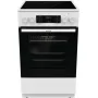 Cocina independiente Gorenje GECS5C70WA placa eléctrica con placas espirales, 4 zonas, blanca, horno 70 L, mandos giratorios, indicador LED