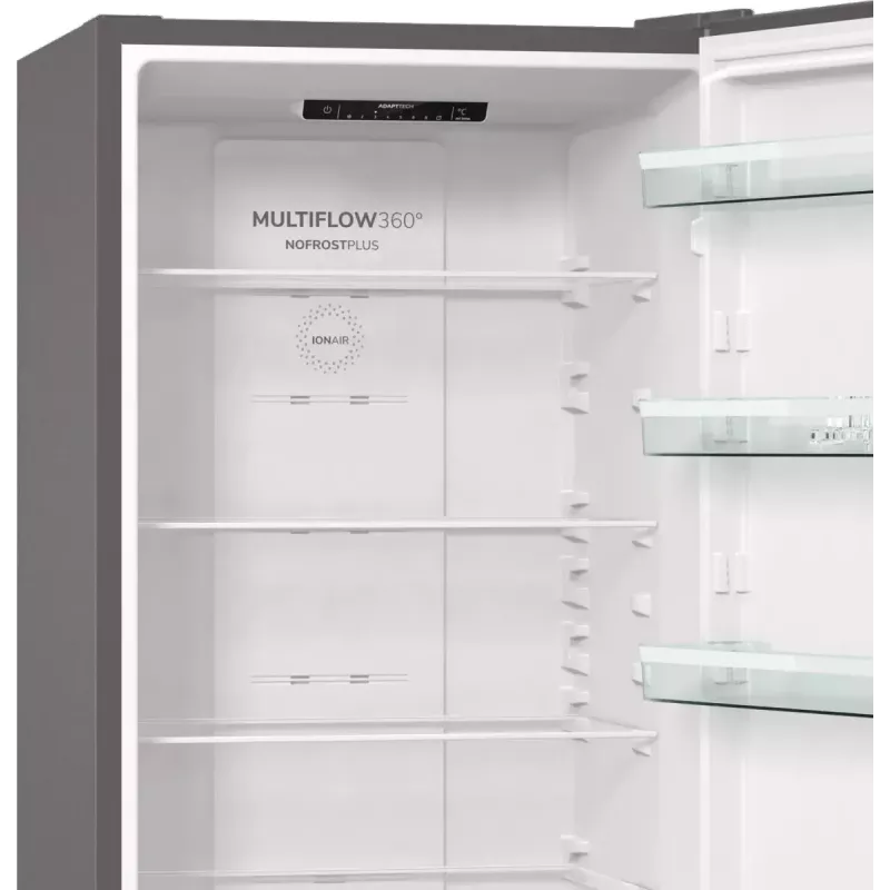 Gorenje NRK6202EXL4 frigorífico combi de libre instalación, 331 l, clase energética E, gris