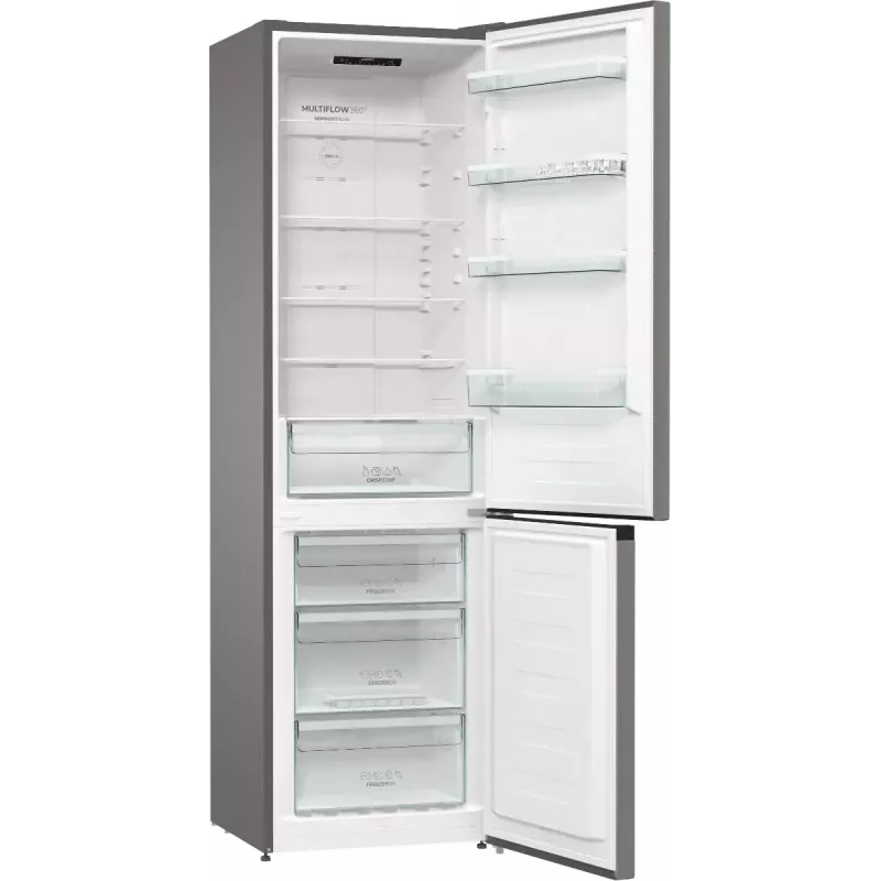 Gorenje NRK6202EXL4 frigorífico combi de libre instalación, 331 l, clase energética E, gris