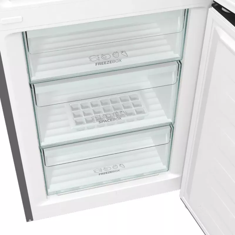 Gorenje NRK6202EXL4 frigorífico combi de libre instalación, 331 l, clase energética E, gris