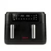Freidora de aire Girmi FG26, freidora de mesa de doble cesta, 9 l total (5,5 l + 3,5 l), 2400 W, 10 programas, hasta 200 °C