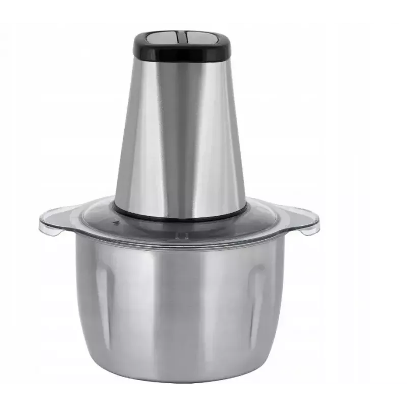Picadora eléctrica HEINRICH'S HMZ 8849 — 2 L, 500 W, trituración de hielo, cortador de verduras y frutas, gris