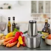 Picadora eléctrica HEINRICH'S HMZ 8849 — 2 L, 500 W, trituración de hielo, cortador de verduras y frutas, gris