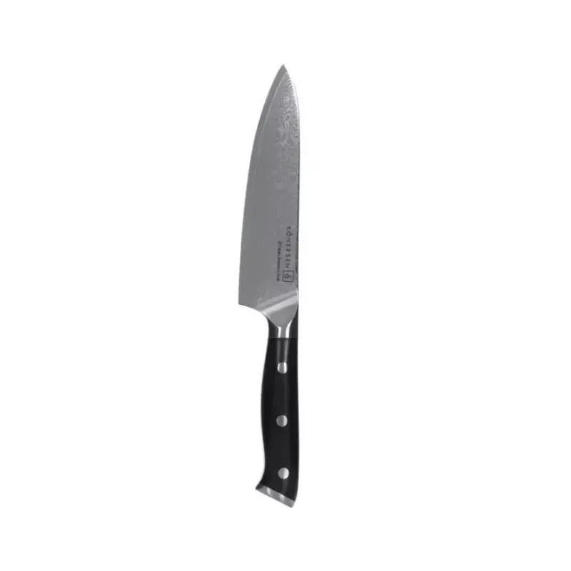 Cuchillo universal KOHERSEN Elegance ébano, hoja damasco 12,7 cm, longitud total 243 mm, 127 g