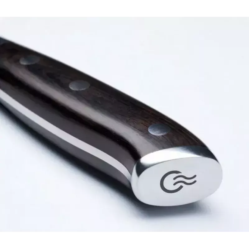 Cuchillo de picar KOHERSEN Elegance ébano acero damasco cuchillo de picar 16,5 cm, 60 HRC, mango de 13 cm, 335 g