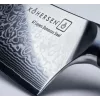 Cuchillo de picar KOHERSEN Elegance ébano acero damasco cuchillo de picar 16,5 cm, 60 HRC, mango de 13 cm, 335 g