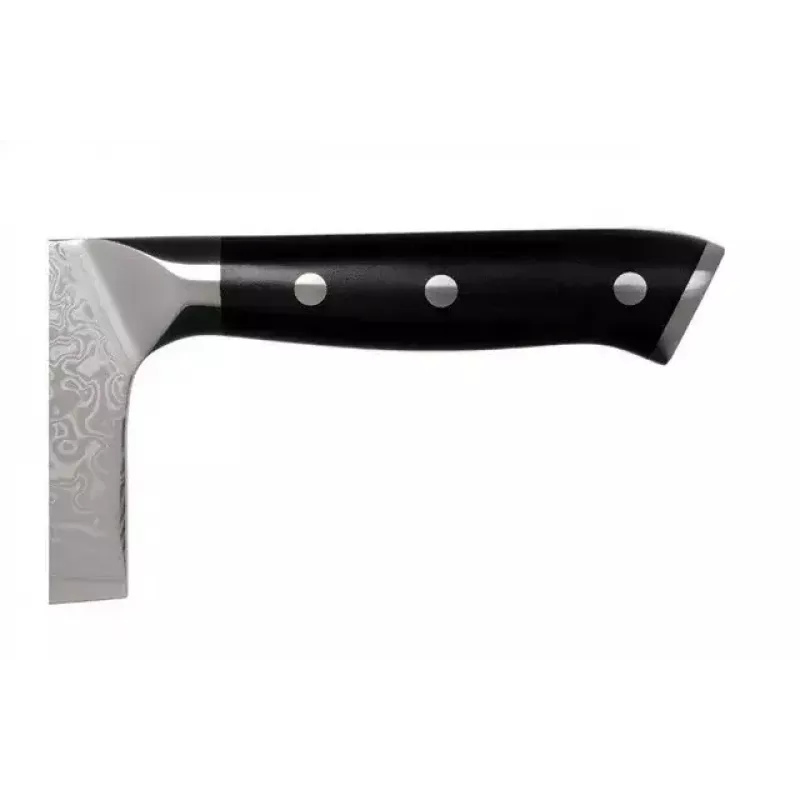 Cuchillo de picar KOHERSEN Elegance ébano acero damasco cuchillo de picar 16,5 cm, 60 HRC, mango de 13 cm, 335 g