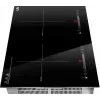 Placa de inducción LIN LI2H-180, empotrable de 2 zonas, 3200 W, control táctil, vitrocerámica negra