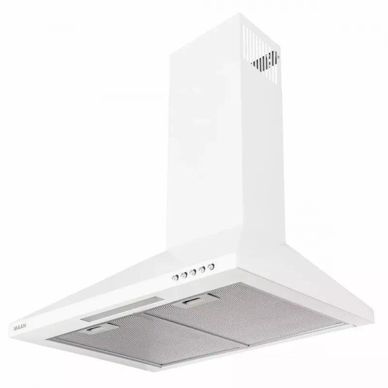 Campana extractora MAAN VELA 2 60, extracción/recirculación, 600 mm, blanco, filtro de carbón, 320 m³/h, 3 velocidades