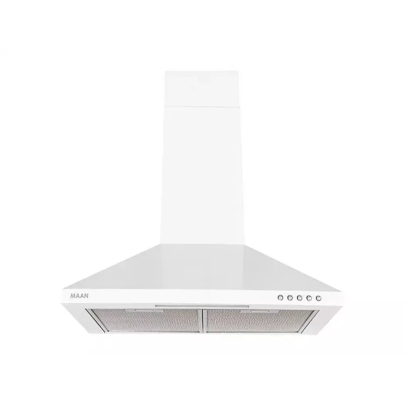Campana extractora MAAN VELA 2 60, extracción/recirculación, 600 mm, blanco, filtro de carbón, 320 m³/h, 3 velocidades