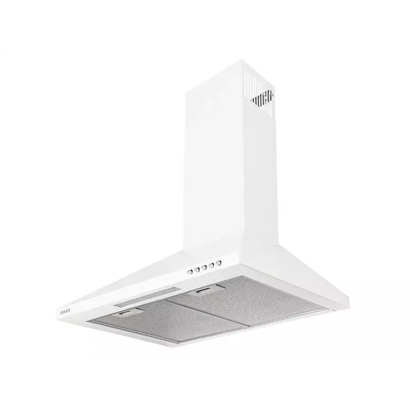 Campana extractora MAAN VELA 2 60, extracción/recirculación, 600 mm, blanco, filtro de carbón, 320 m³/h, 3 velocidades