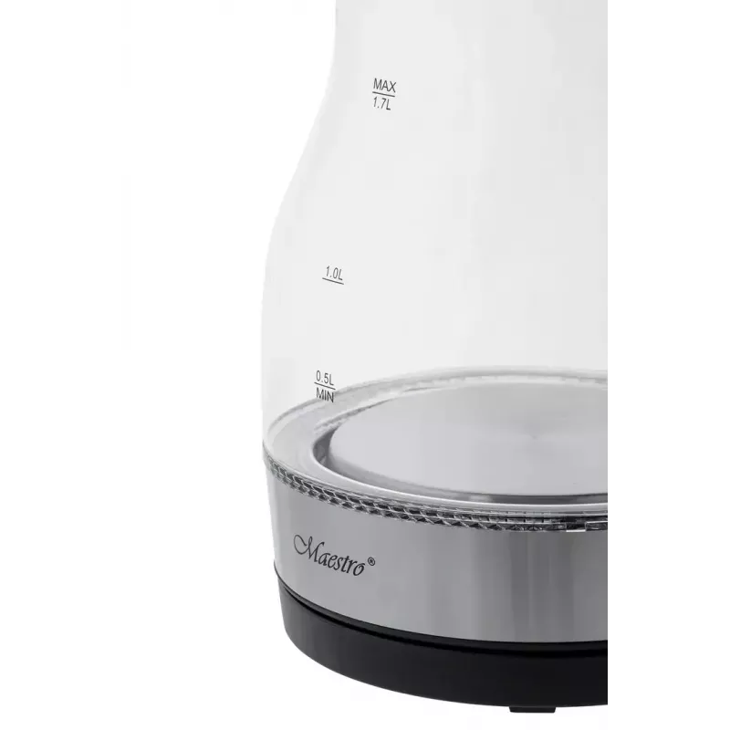 Maestro MR-061 hervidor eléctrico, de cristal, 2200 W, negro