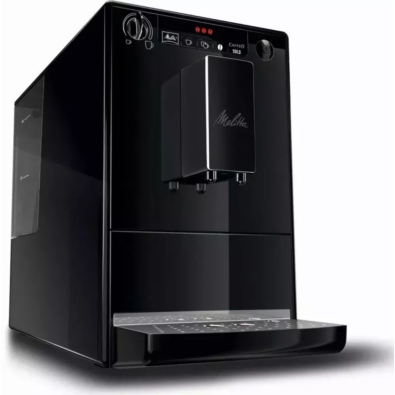 Cafetera superautomática MELITTA Caffeo Solo — totalmente automática, depósito de agua de 1,2 L, molinillo integrado, 15 bar, depósito de granos de 120 g, negra