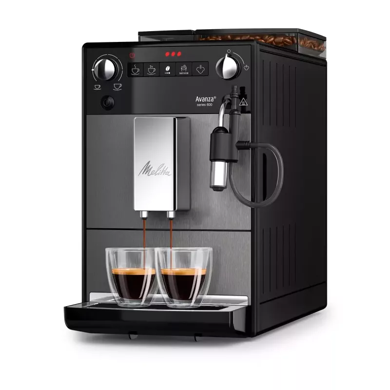 Cafetera superautomática MELITTA F270-100 – totalmente automática, depósito de agua de 1,5 L, 15 bar, molinillo integrado