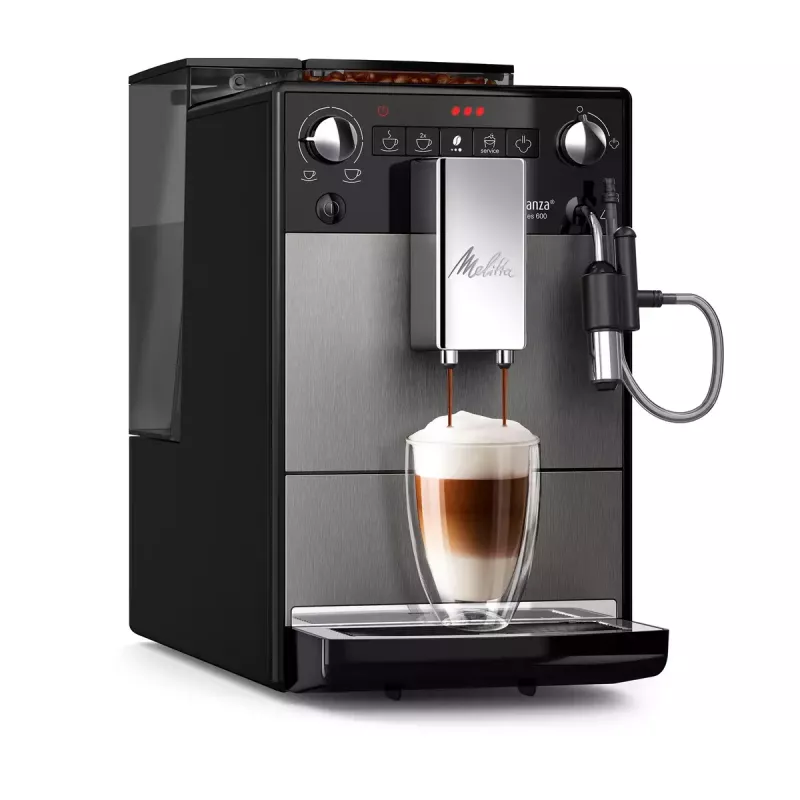 Cafetera superautomática MELITTA F270-100 – totalmente automática, depósito de agua de 1,5 L, 15 bar, molinillo integrado