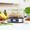 MPM MSG-12 deshidratador de alimentos, 5 bandejas, 380 W, 35–75 °C, temporizador de 0,5–36 h, carcasa de acero inoxidable