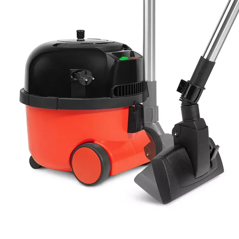 Aspirador de suelo NUMATIC HENRY HVR200-11 — bolsa de polvo 9 L, 620 W, HEPA 11, cable de 10 m, rojo