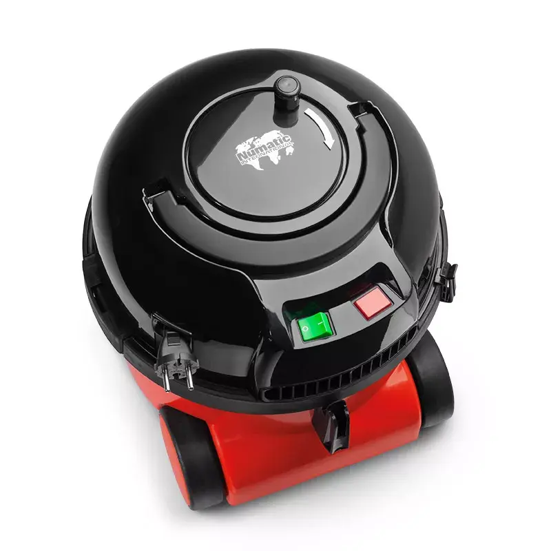 Aspirador de suelo NUMATIC HENRY HVR200-11 — bolsa de polvo 9 L, 620 W, HEPA 11, cable de 10 m, rojo