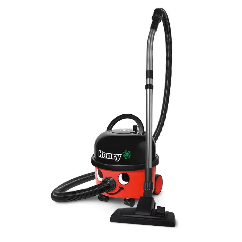 Aspirador de suelo NUMATIC HENRY HVR200-11 — bolsa de polvo 9 L, 620 W, HEPA 11, cable de 10 m, rojo