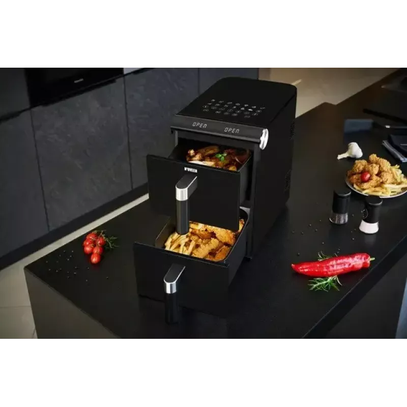 Freidora de aire eléctrica NOVEEN AF5050, capacidad 11 L, 1700 W, 13 programas, 50–200°C, control táctil digital