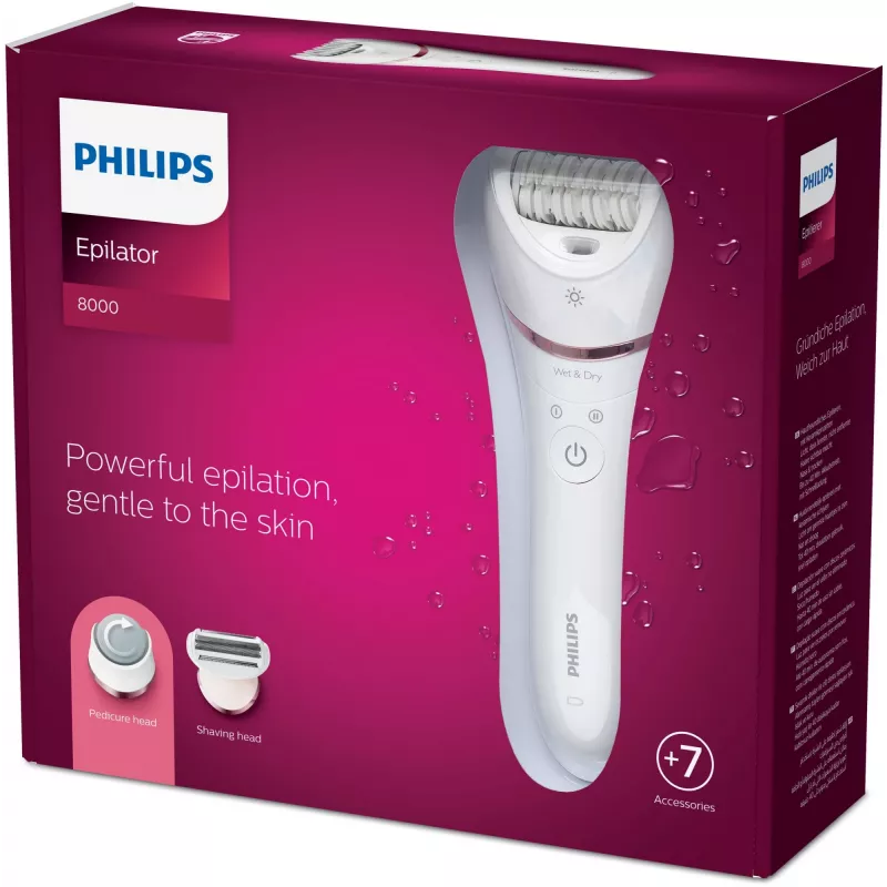 Philips 8000 Series depiladora Series 8000 BRE730/10 depiladora húmeda y seca