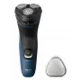 Afeitadora eléctrica para hombre Philips S1151/00 rotación 3 cabezales, batería NiMH, húmedo y seco, 40 min de autonomía, negro/azul