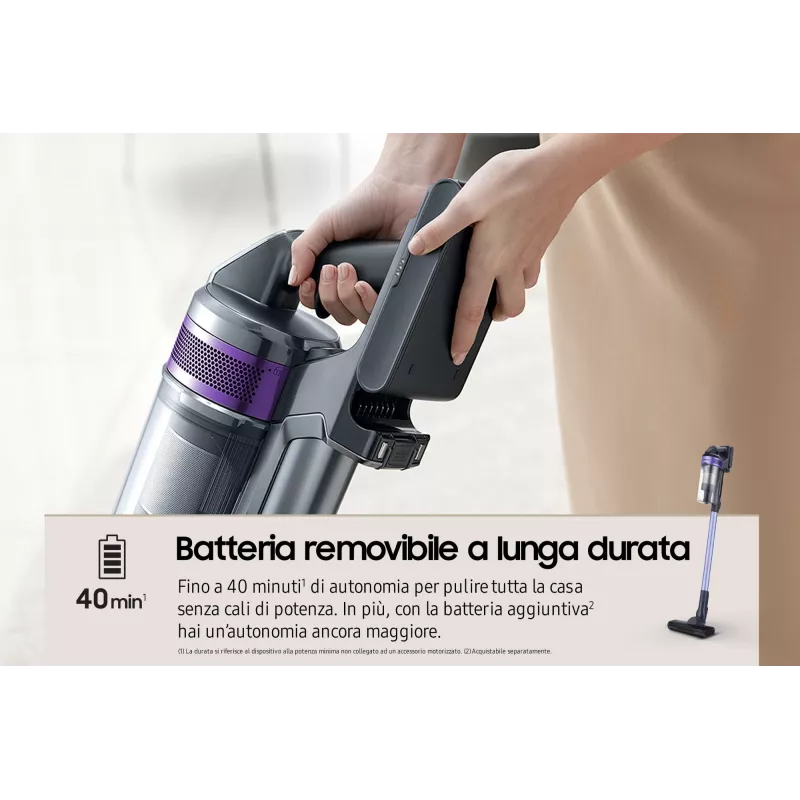 Aspirador escoba Samsung VS15A6031R4 batería en seco sin bolsa 0,8 L negro
