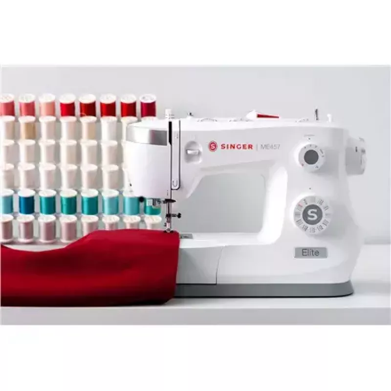 Máquina de coser SINGER ME457 — máquina de coser doméstica, 100 puntadas, enhebrador automático