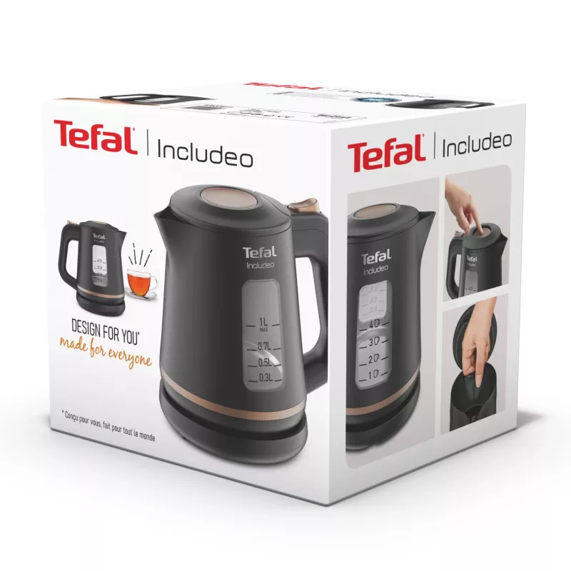 Tefal Includeo KI5338 Hervidor 1 L 2400 W negro