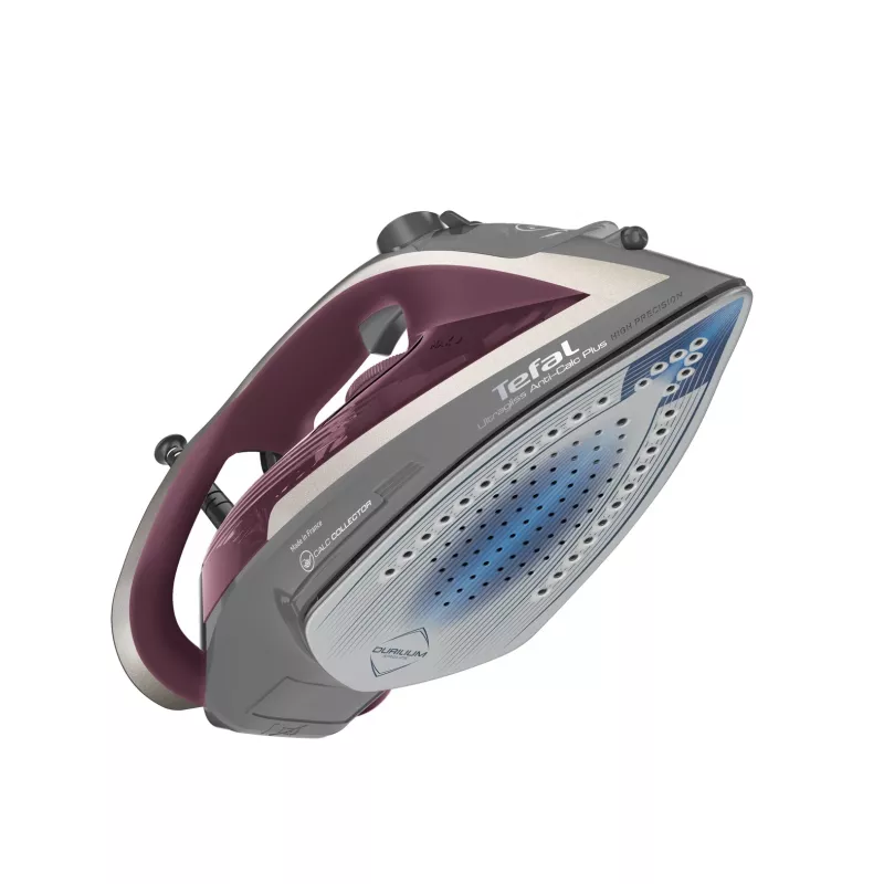 Tefal Ultragliss Anti-Calc Plus FV6840 Plancha de vapor, 2800 W, lila, plata