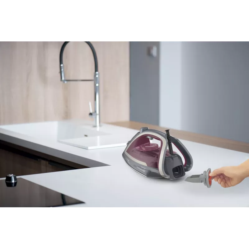 Tefal Ultragliss Anti-Calc Plus FV6840 Plancha de vapor, 2800 W, lila, plata