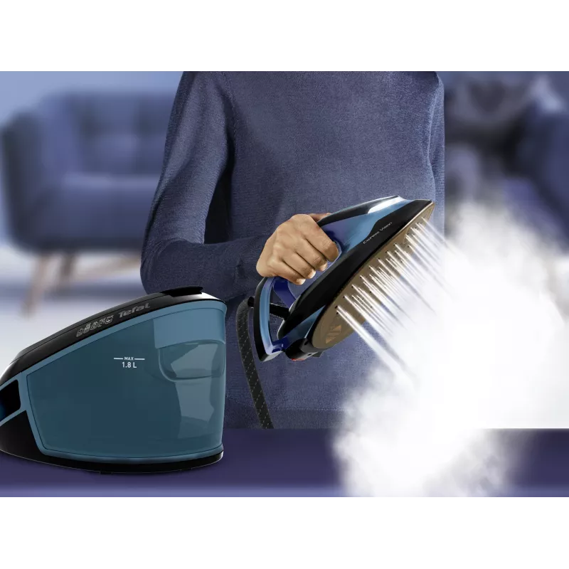 Tefal Express Vision SV8151 2800 W 1,8 l suela Durilium AirGlide Autoclean azul, negro