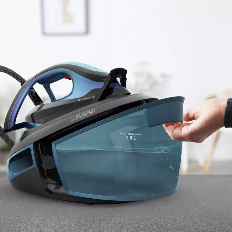 Tefal Express Vision SV8151 2800 W 1,8 l suela Durilium AirGlide Autoclean azul, negro
