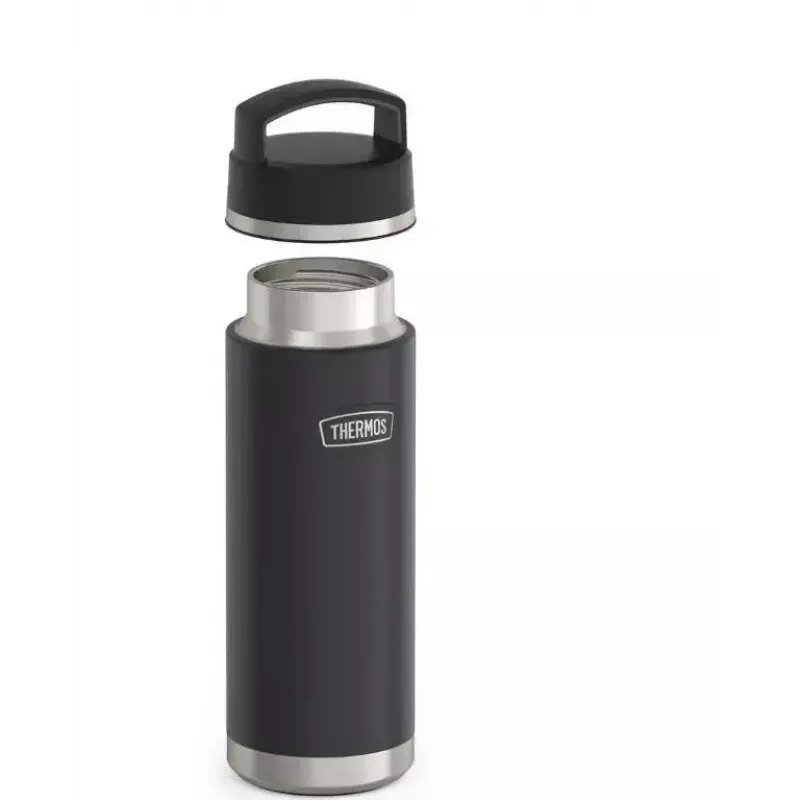 Vaso de viaje térmico THERMOS 130101, botella térmica con aislamiento al vacío 710 ml, acero inoxidable, negro
