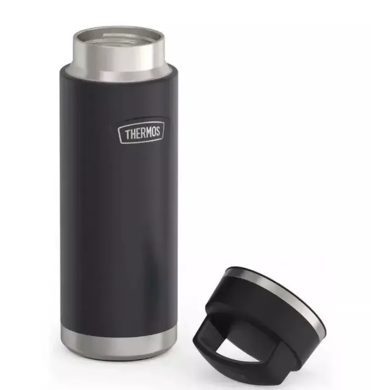 Vaso de viaje térmico THERMOS 130101, botella térmica con aislamiento al vacío 710 ml, acero inoxidable, negro