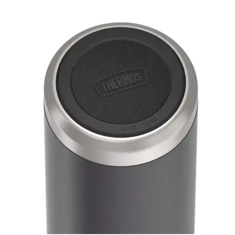 Vaso de viaje térmico THERMOS 130101, botella térmica con aislamiento al vacío 710 ml, acero inoxidable, negro