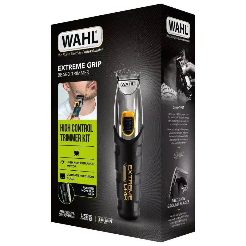 Cortapelos Wahl Extreme Grip AC/batería, inalámbrico, Li-Ion, 240 min de autonomía, 12 ajustes de longitud, cuchilla de acero inoxidable, ancho de corte 3 cm, negro
