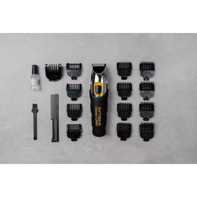 Cortapelos Wahl Extreme Grip AC/batería, inalámbrico, Li-Ion, 240 min de autonomía, 12 ajustes de longitud, cuchilla de acero inoxidable, ancho de corte 3 cm, negro