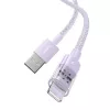 Cable de carga USB Baseus Gem P10373003511-01 — 2 m, 2,4 A, USB-A a Lightning, violeta
