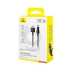 Cable de carga USB Baseus Gem P10373003111-00, 1 m, 2,4 A, revestimiento de nailon, Lightning, USB-A, Negro