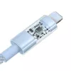 Cable USB Baseus Gem P10373003311-00 — 1 m, carga rápida 2,4 A, Lightning/USB-A, azul, revestimiento de nailon