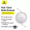 Cable de carga rápida USB C a Lightning Baseus Free2pull Expandable 1 m 20 W blanco