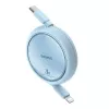 Cable USB-C a Lightning Baseus Free2Pull 20 W, 1 m, azul, 480 Mbit/s, USB PD
