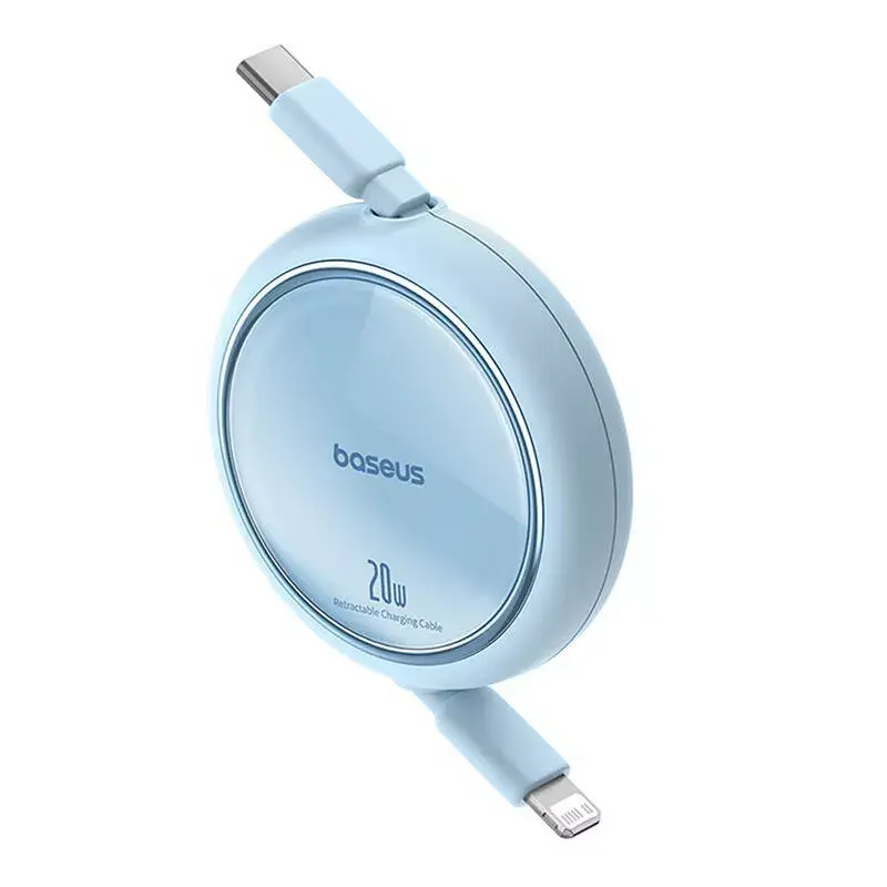 Cable USB-C a Lightning Baseus Free2Pull 20 W, 1 m, azul, 480 Mbit/s, USB PD