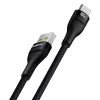 Cable USB-A a USB-C Baseus Flash 2 1 m 100W negro, USB PD, 480 Mbit/s, nailon