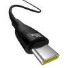 Cable USB-A a USB-C Baseus Flash 2 1 m 100W negro, USB PD, 480 Mbit/s, nailon